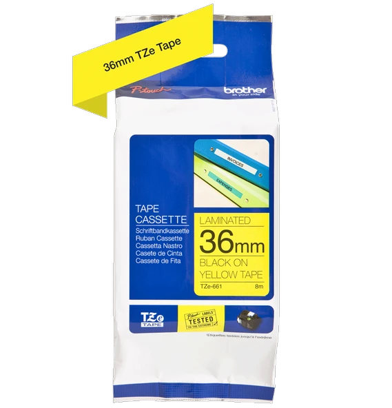 Tonersepeti Brother TZe-661 Sarı üzerine Siyah  Etiket 36mm ürün görseli 1