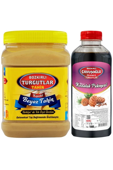 Bozkırlı Çavuşoğlu Kepeksiz Beyaz Tahin 930 g + Kozalak Pekmezi 1000g ürün görseli 1