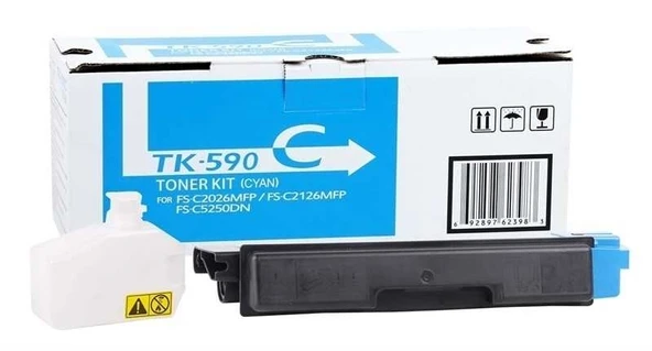 Tonersepeti Kyocera Mita TK-590 Muadil Mavi Toner ürün görseli 1