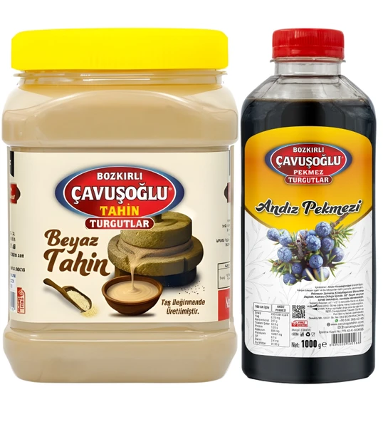 Bozkırlı Çavuşoğlu Kepeksiz Beyaz Tahin 930 g + Andız Pekmezi 1000g ürün görseli 1