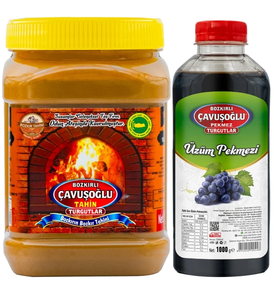 Bozkırlı Çavuşoğlu Kepekli Beyaz Tahin 930 g + Dut Pekmezi 1000g ürün görseli 1
