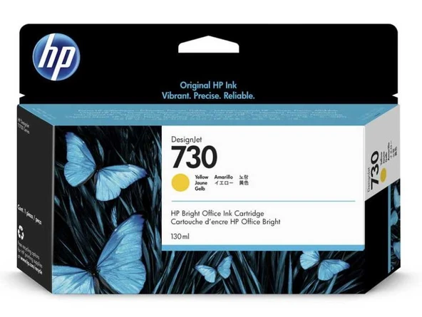 Tonersepeti Hp 730-P2V64A Sarı  Kartuş 130ml ürün görseli 1