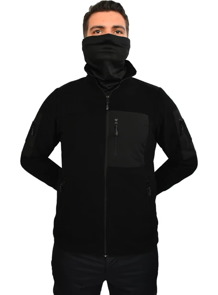 SİYAH TAKTİK POLAR MONT 7 CEP ürün görseli 1