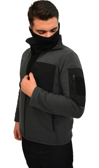 ANTRASİT TAKTİK POLAR MONT 7 CEP - Resim 3