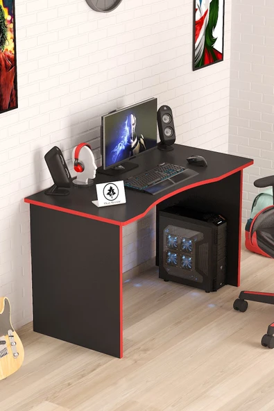 OlcayAksesuar Eğri Kenar Oyuncu Masası Gamer Masası 120x60 cm ürün görseli 1