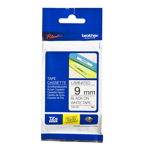Tonersepeti Brother TZE-221 Beyaz Lamine Etiket (9mm) ürün görseli 1