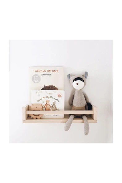 OlcayAksesuar Montessori Kitaplık Ahşap Duvar Rafı 50 Cm 1 Adet ürün görseli 1