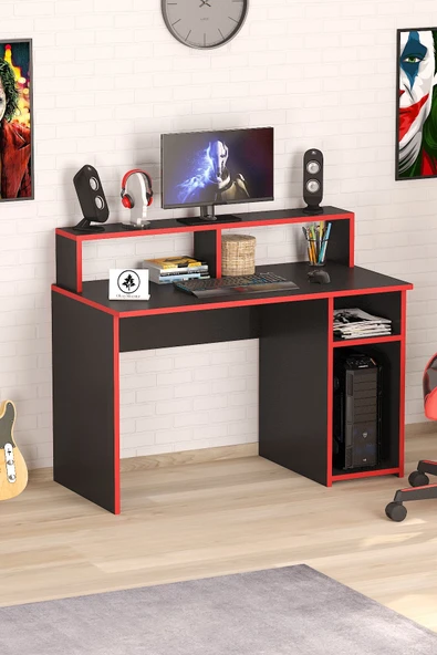 OlcayAksesuar Nehir Düz Oyuncu Masası Gamer Masası 120x60 cm ürün görseli 1