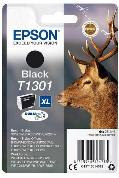 Tonersepeti Epson T1301-C13T13014020 Orjinal Siyah Kartuş ürün görseli 1
