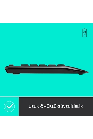 LOGİTECH MK345 Comfort USB Kablosuz Q Klavye Mouse Seti Siyah (920-006514) ürün görseli 1