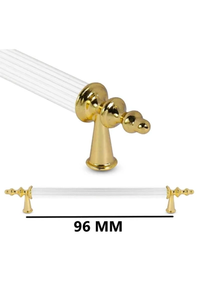 Nobel Ovacık Altın Beyaz 96 Mm Dolap Çekmece Mobilya Kulp-nbovaalbe96mm ürün görseli 1