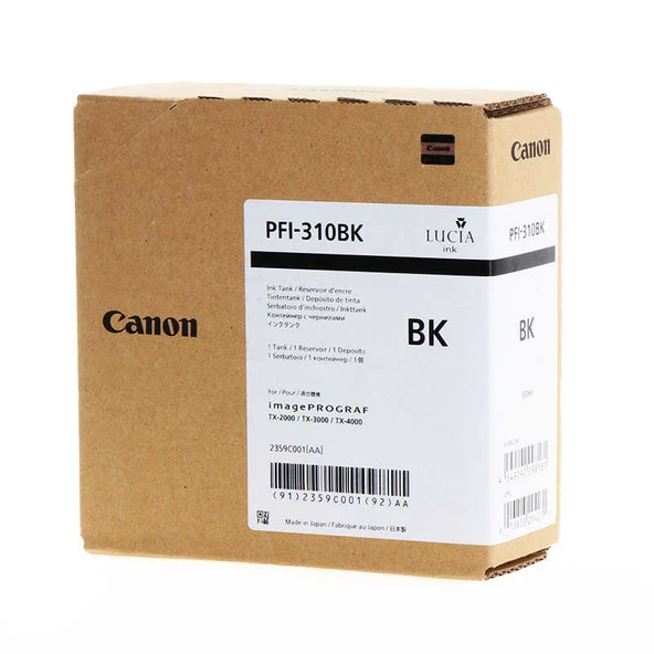 Tonersepeti Canon PFI-310BK Siyah  Kartuş - TM-2000 / TM-3000 ürün görseli 1