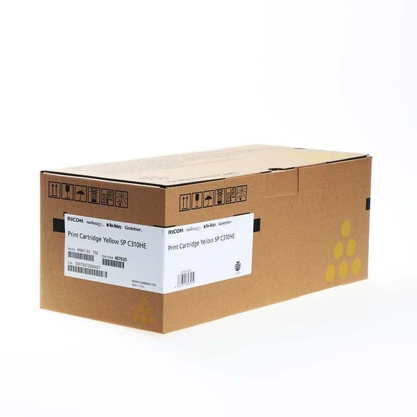 Tonersepeti Ricoh 407635 SP-C310HE Sarı  Toner ürün görseli 1