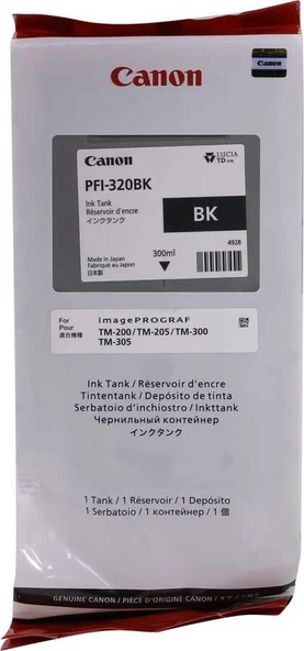 Tonersepeti Canon PFI-320BK Siyah  Kartuş ürün görseli 1