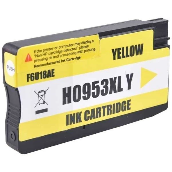 Tonersepeti Hp 953XL-F6U18AE Sarı Geri Dönüşüm Kartuş ürün görseli 1