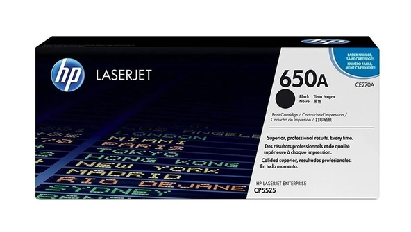 Tonersepeti Hp 650A-CE270A Siyah  Toner ürün görseli 1