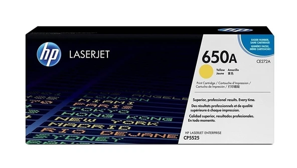 Tonersepeti Hp 650A-CE272A Sarı  Toner ürün görseli 1