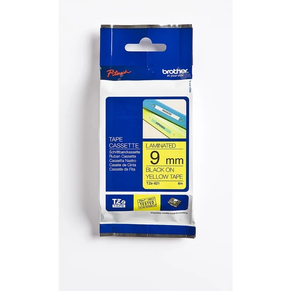 Tonersepeti Brother TZE-621 Sarı Lamine Etiket 9mm ürün görseli 1