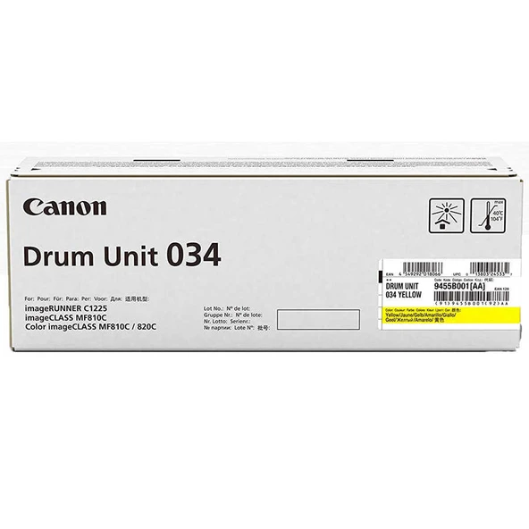 Tonersepeti Canon 034-9455B001 Sarı  Fotokopi Drum Ünitesi ürün görseli 1