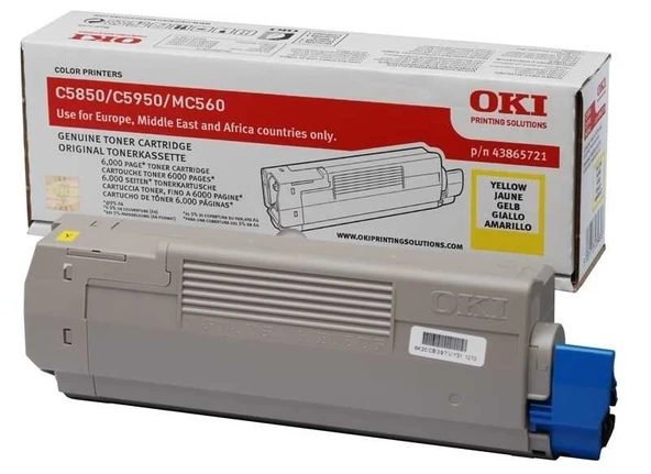 Tonersepeti Oki C5850-43865741 Sarı  Toner ürün görseli 1