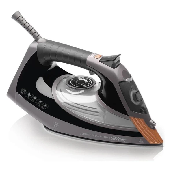 AR693 Steamart Lux 3000 W Buharlı Ütü Siyah ürün görseli 1