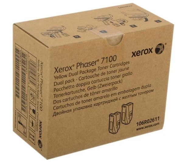 Tonersepeti Xerox Phaser 7100 106R02611 Sarı  Toner 2'Li Paket ürün görseli 1