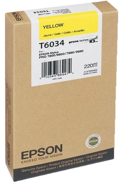 Tonersepeti Epson T6034-C13T603400  Sarı Kartuş ürün görseli 1