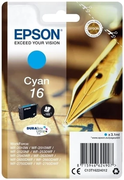 Tonersepeti Epson T1622-C13T16224020 Mavi  Kartuş ürün görseli 1