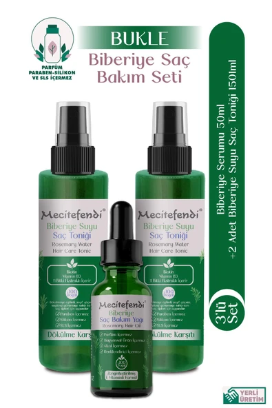 Biberiye Saç Bakım Seti Bukle - Biberiye Suyu Saç Toniği 11 Ekstraktlı (150 Ml X 2 Adet) + Biberiye ürün görseli 1