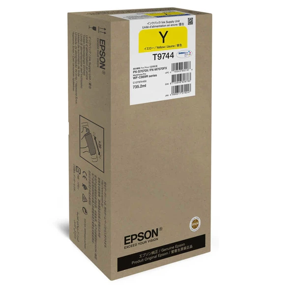 Tonersepeti Epson T9744XL-C13T974400 Sarı  Kartuş ürün görseli 1