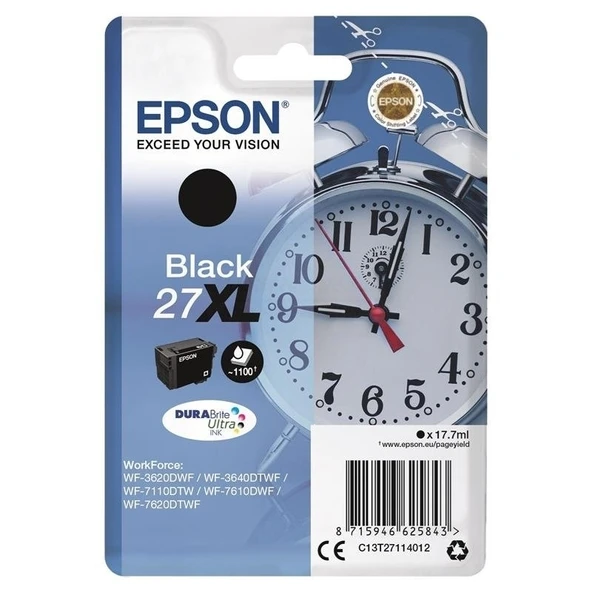 Tonersepeti Epson 27XL-T2711-C13T27114020 Siyah  Kartuş ürün görseli 1
