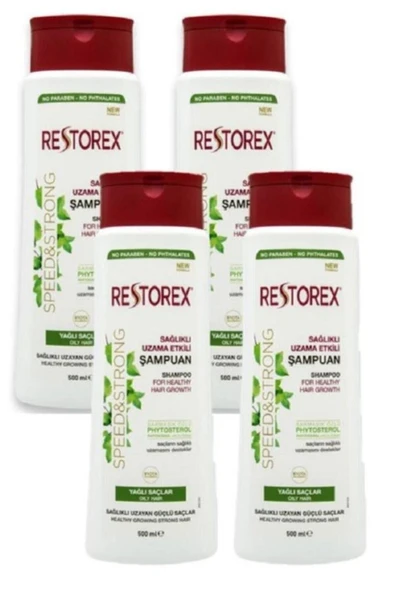 Restorex Şampun Ince Tel & Yaglı Saçlar Için 500 ml - 4 adet ürün görseli 1