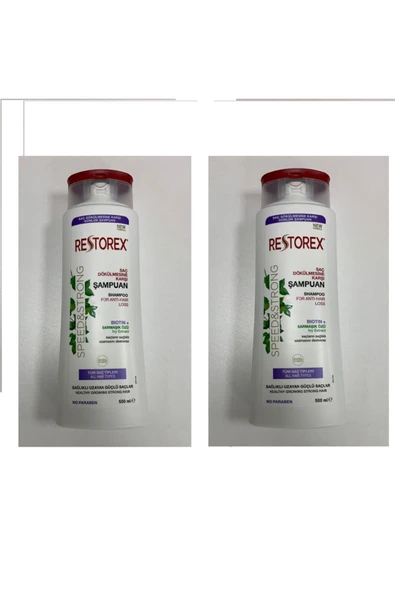 Restorex Sampuan Sağlıklı Uzama Etkili 500 ml Saç Dökülmesine Karşı X 2 Adet ürün görseli 1