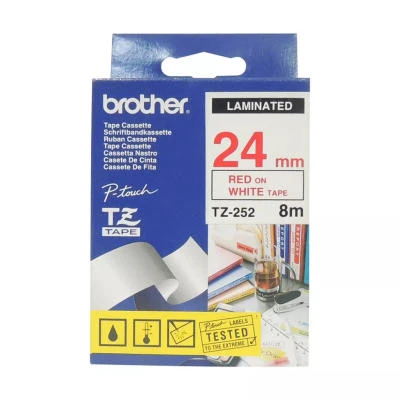 Tonersepeti Brother TZ-252 (24MM) Kırmızı Lamine Etiket ürün görseli 1