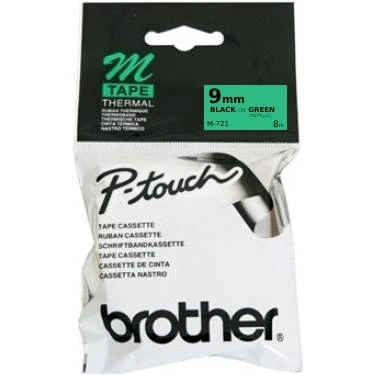 Tonersepeti Brother M-721 Yeşil Üzerine Siyah Etiket 9mm ürün görseli 1