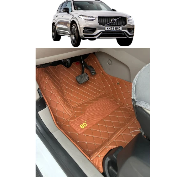 Volvo Xc90 2015-2024 Arası 7 Kişilik Araca Özel 8D Havuzlu Paspas Takımı ürün görseli 1