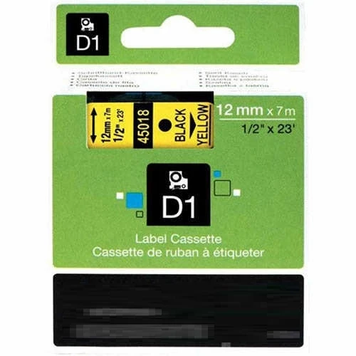 Tonersepeti Dymo 45018 Sarı Üzerine Siyah Muadil Etiket ürün görseli 1