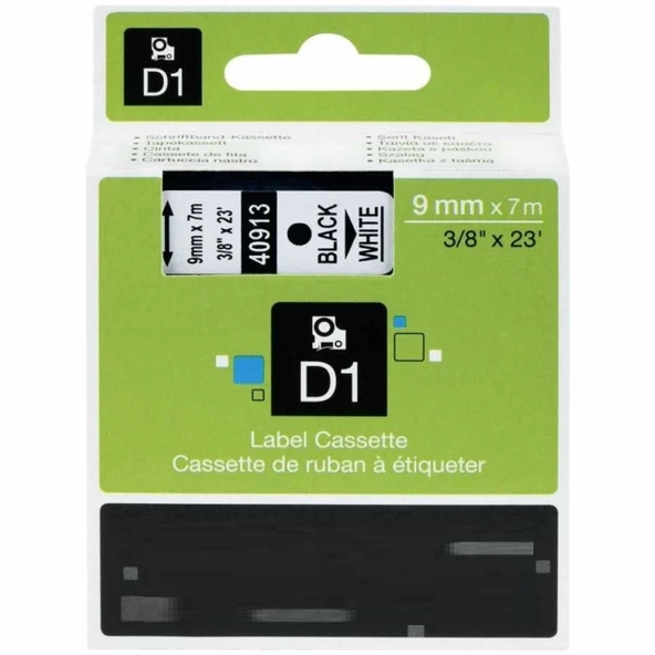 Tonersepeti Dymo 40913 Beyaz Üzerine Siyah Muadil Etiket ürün görseli 1