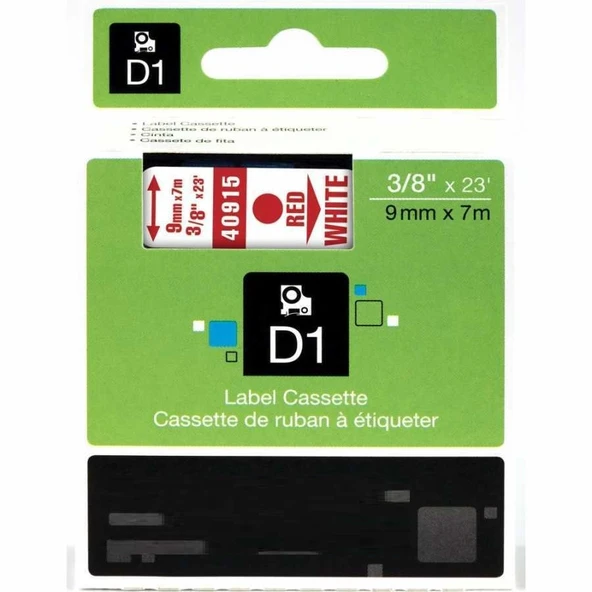 Tonersepeti Dymo 40915 Beyaz Üzerine Kırmızı Muadil Etiket ürün görseli 1