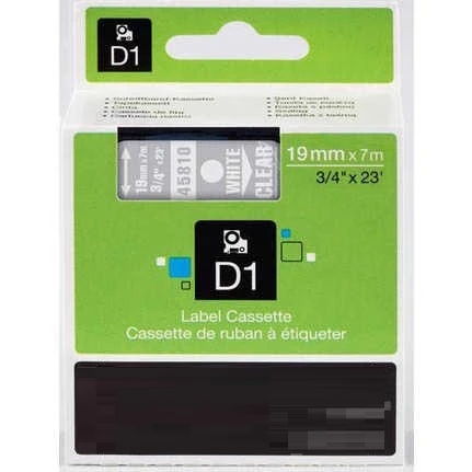 Tonersepeti Dymo 45810 Şeffaf Üzerine Siyah Muadil Etiket ürün görseli 1