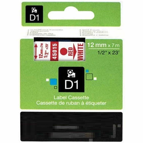 Tonersepeti Dymo 45015 Beyaz Üzerine Kırmızı Muadil Etiket ürün görseli 1