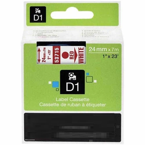 Tonersepeti Dymo 53715 Beyaz Üzerine Kırmızı Muadil Etiket ürün görseli 1