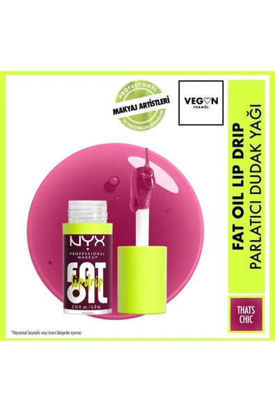 NYX Professional Makeup Fat Oil Lip Drip Parlatıcı Dudak Yağı ürün görseli 1