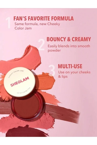 SHEGLAM CHEEKY COLOR JAM-SPRİNG BLOSSOM 7.5g. - Resim 5