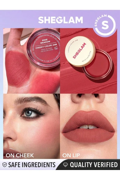 SHEGLAM Cheeky Color Jam-Afternoon Peach 6 Shades Multi-Use Cream Blush Lip Cream ürün görseli 1