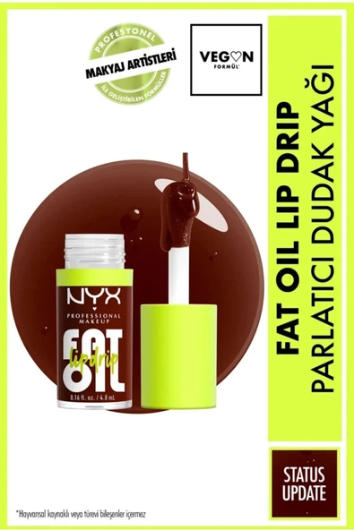 NYX Professional Makeup Fat Oil Lip Drip Parlatıcı Dudak Yağı ürün görseli 1