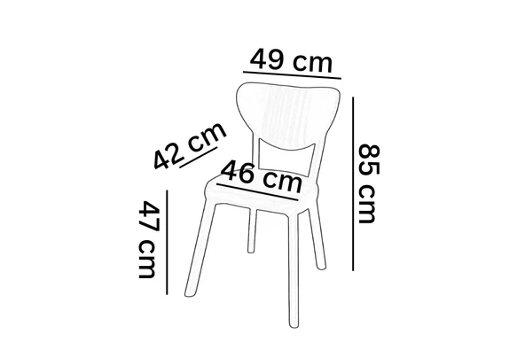 Elma Sandalye 6 Adet Cappucino - Resim 3