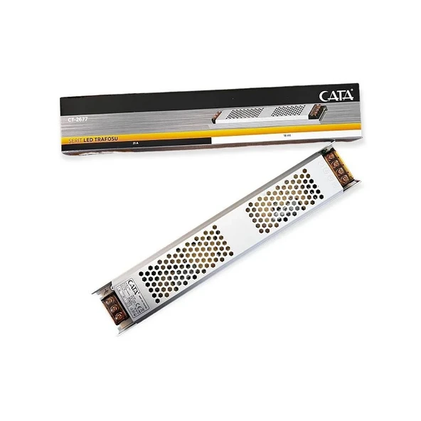CATA CT-2677 250W 21 Amper Adaptör Klemensli Süper Slim Şerit Led Trafosu ürün görseli 1