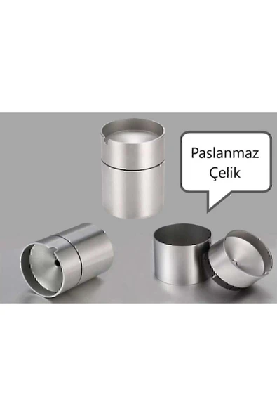 Maxiflow  Saral Brothers Dekoratif Paslanmaz Çelik Küllük 9cm ürün görseli 1