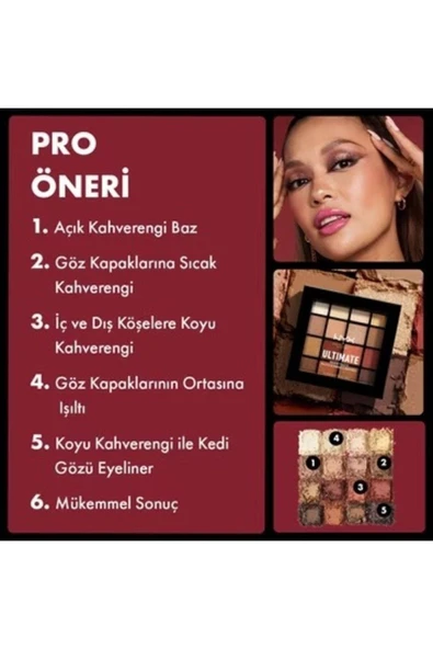 NYX PROFESSİONAL MAKEUP Professional Makeup Ultimate Shadow Palette Warm Neutrals - Resim 2